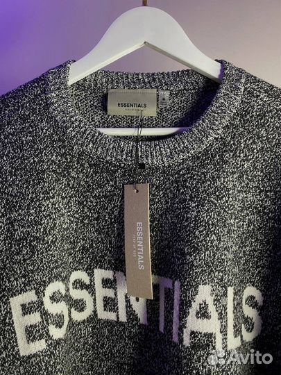 Вязанный свитер essentials fog два цвета в наличии
