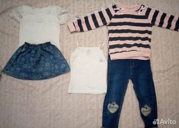 Одежда пакетом для девочки 5 лет (104 р )