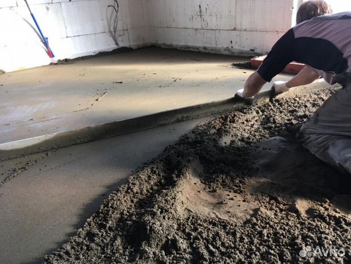 Стяжка пола Полусухая стяжка пола каменка