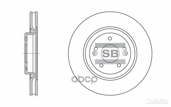 SD1070 диск тормозной передний вентилир Hyunda