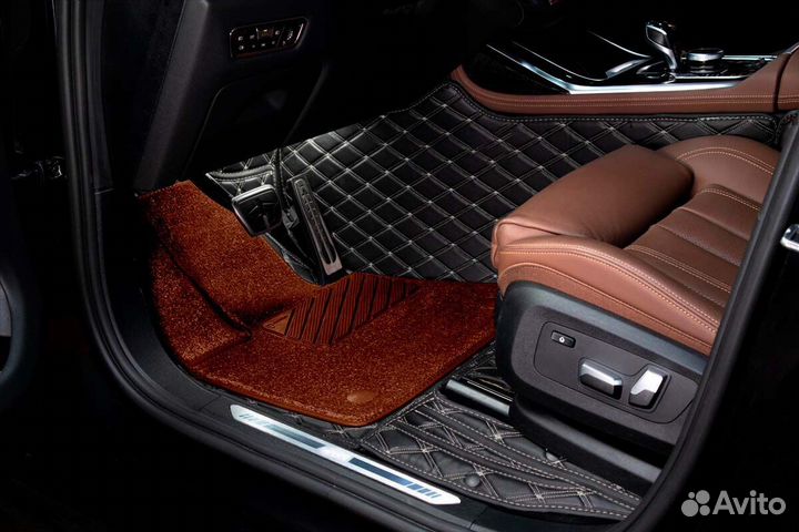3D Коврики Geely Салон Багажник из Экокожи