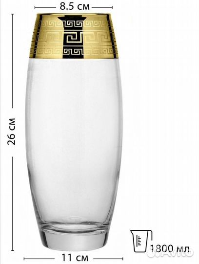 Ваза новая гусь хрустальный