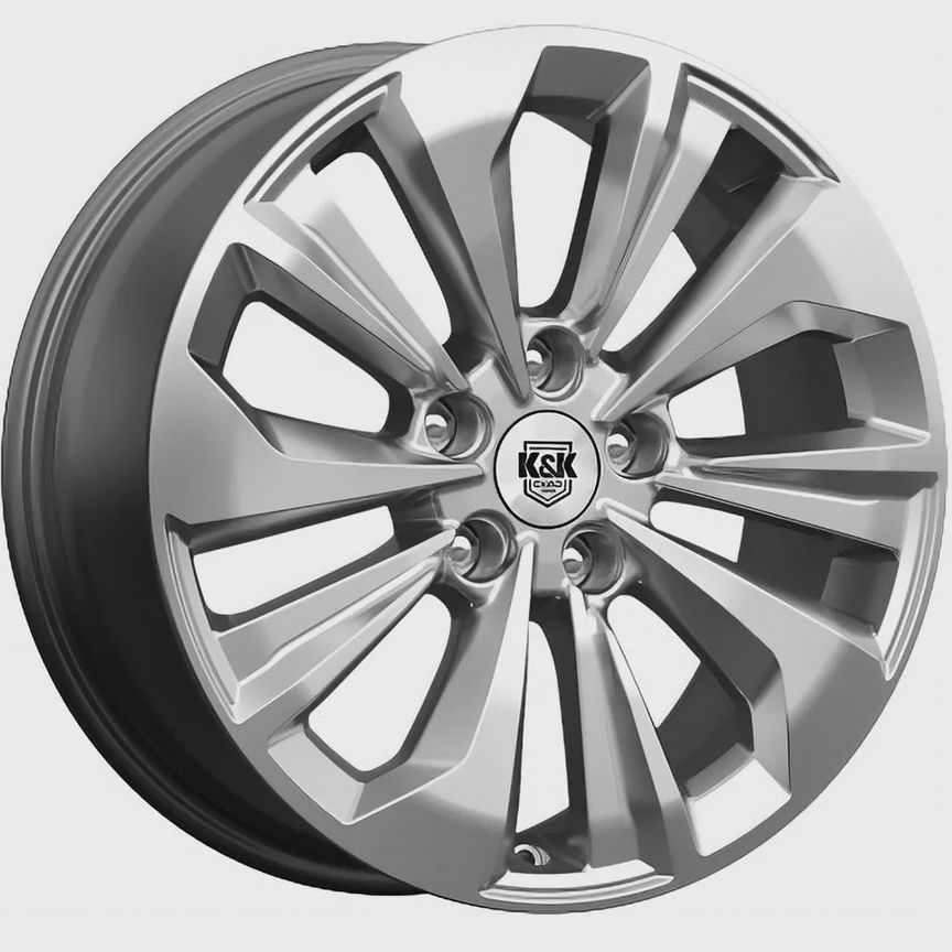 Диски K&K Авиор 7x17 5x114.3 ET45 D67.1 Дарк платинум