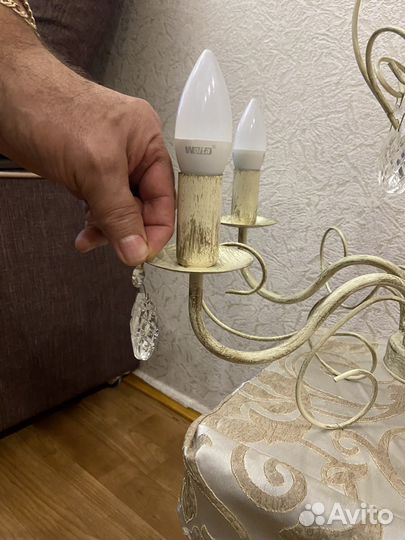 Люстра потолочная хрустальная