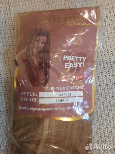 Волосы на заколках блонд Pretty easy