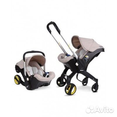 Коляска-автолюлька FooFoo 4 в 1, бежевый