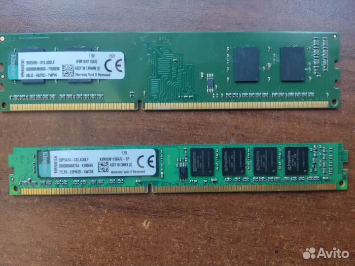 Оперативная память Kingston ddr 3 2Гб 1600 мгц