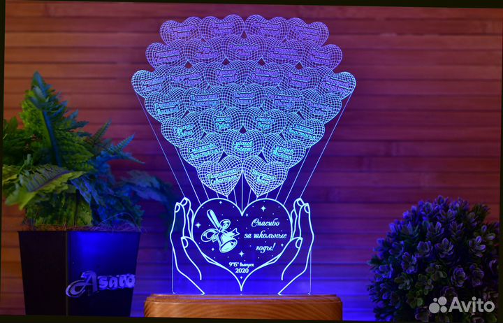 Подарок учителю, педагогу (ночник именной)