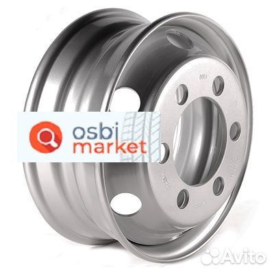 6x17,5/6x222,25 ET123 D164 B19DS44,4 Sil (1705) Азия (HD72,78, hino, isuzu)