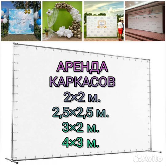 Аренда фотозоны/каркас для фотозоны/пресс волл