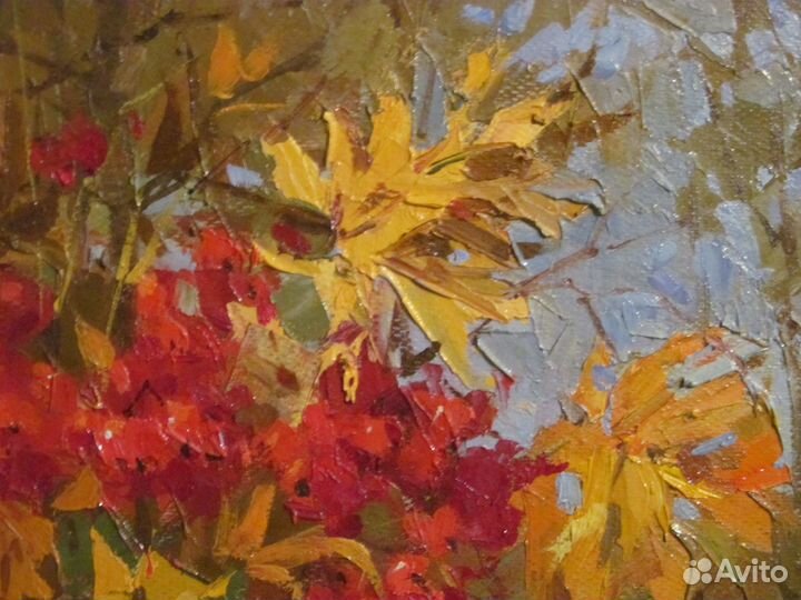 Рябины Живопись маслом Холст Подпись