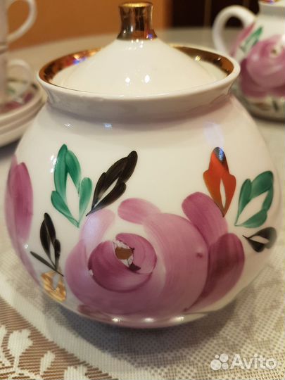 Сервиз Пионы Песочное 1973 год