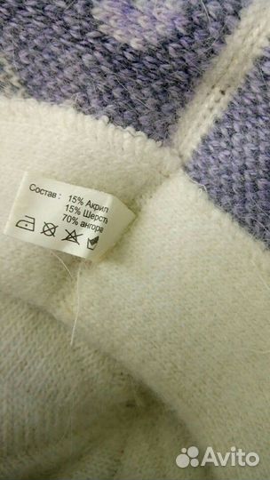 Зимний комплект берет+ шарф. палантин серый. Новый