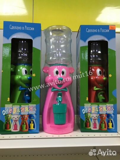 Детский кулер Акваняня зеленый с синим