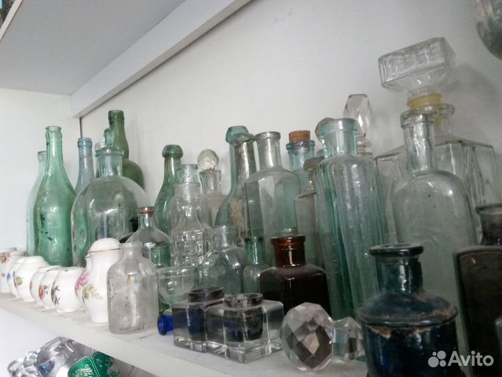 Старинные бутылочки, флаконы. Разные