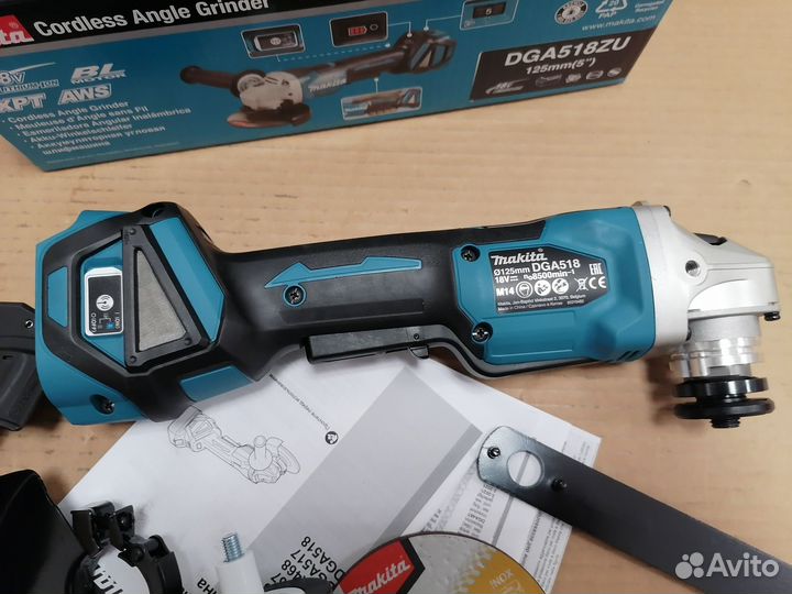 Аккумуляторная ушм Makita DGA518z (новая)