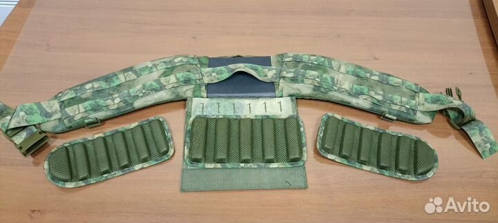 Разгрузочный тактический пояс под баллистику мох