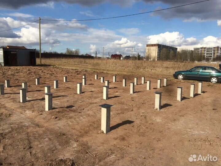 Фундамент из свай/Забивка железобетонных свай