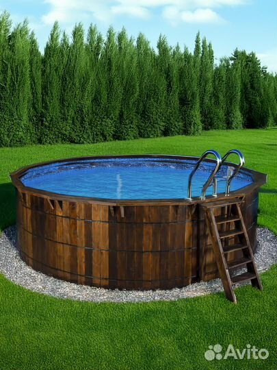 Каркасный бассейн. Лиственница. 3 метра