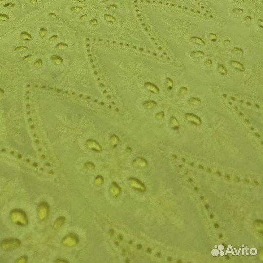 Ткань Шитье 100 Хлопок кружево желтый