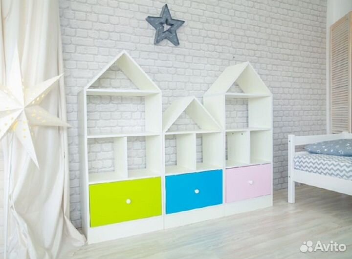 Детский стеллаж Домик