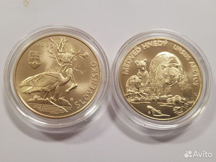 Монеты 5 Евро. Животные