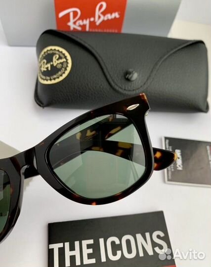 Очки ray ban wayfarer 50 зеленые