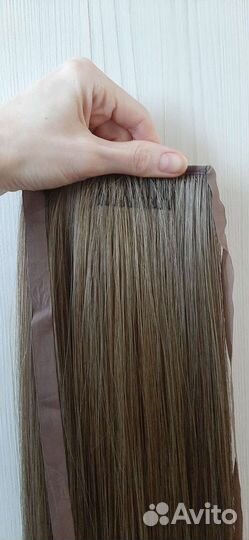 Хвост шиньон накладной светло русый, новый