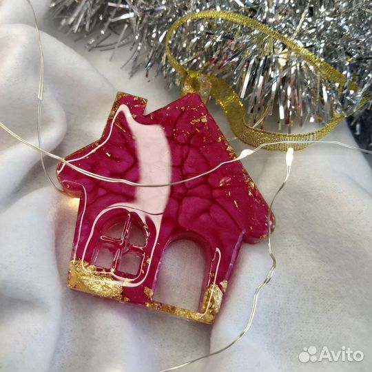 Новогодние игрушки из эпоксидной смолы