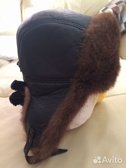 Шапка зимняя ушанка, р.56, шапка р.54-56