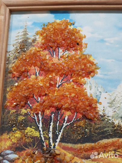 Картина панно с янтарем, СССР