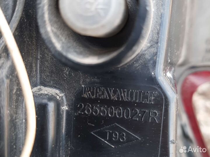 Фонарь Рено Меган 3 внутренний правый