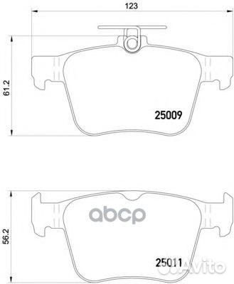 P85124 колодки дисковые задние A3, VW Golf VII