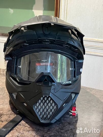 Шлем для питбайка с очками