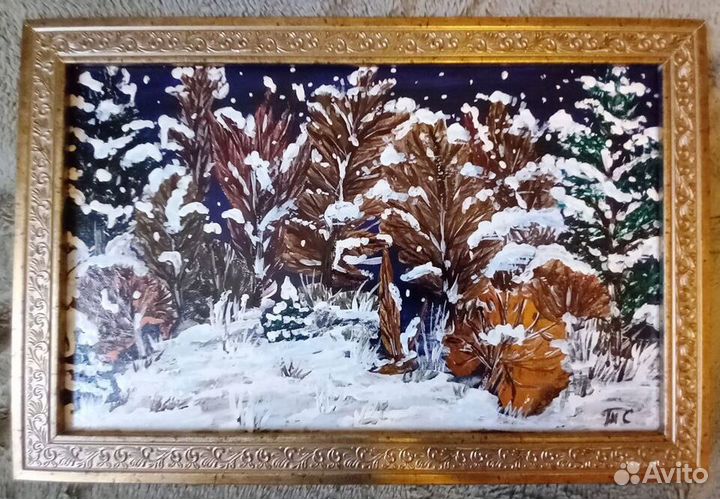 Картины Зима акрил лак