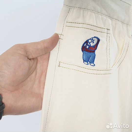 Джинсы polar big boy skate co широкие белые