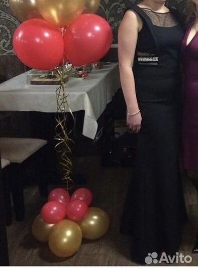 Вечернее платье 48 размер черное