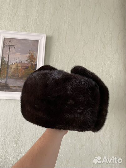 Шапка ушанка мужская соболь