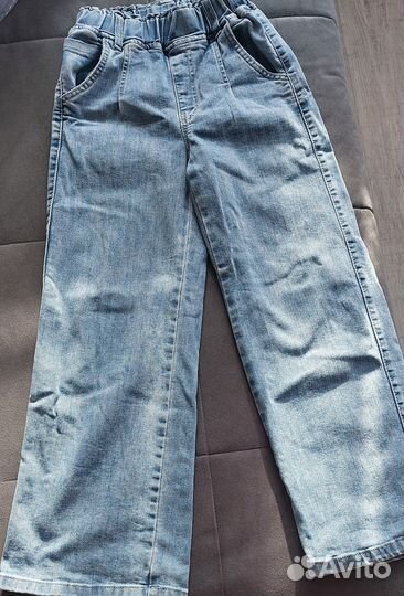 Джинсы широкие для девочки 140