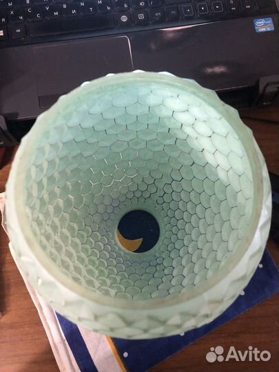 Люстра. Плафоны Ананас.ГДР. Стекло