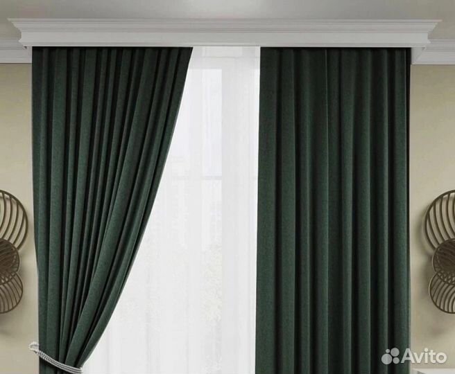 Шторы блэкаут канвас, готовые