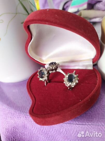 Кольцо.Серебряное.серьги