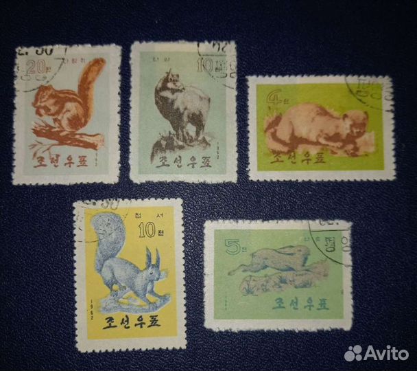Почтовые марки фауна. Вьетнам,Северная Корея