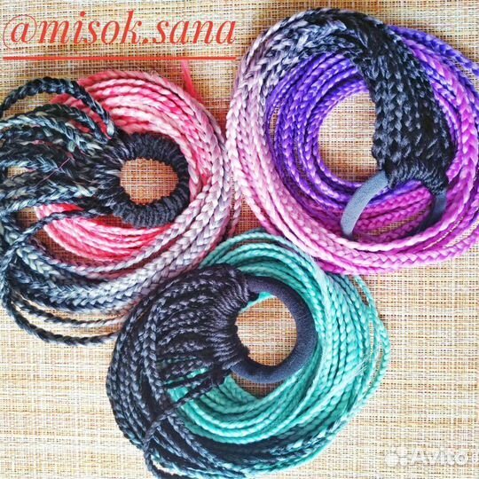 Резинки для волос с афрокосичками