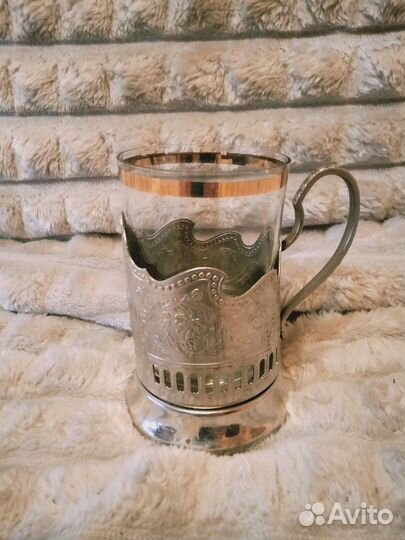 Подстаканник СССР. Мельхиор