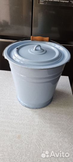 Вёдра эмалированные с крышками из СССР