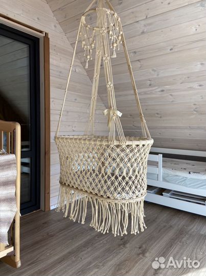 Подвесная люлька макраме