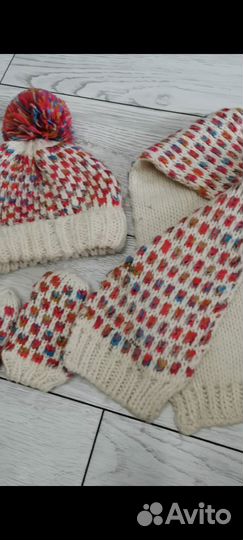 Комплект шапка, шарф варежки next