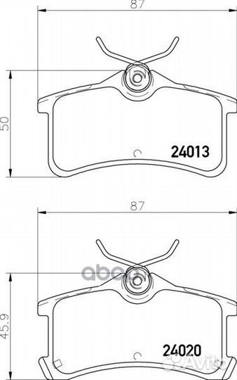 Колодки тормозные дисковые задн.avensis (T22 )