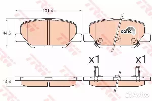 GDB3583 Колодки тормозные дисковые зад